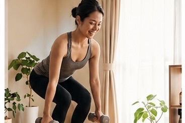 体幹を意識したエクササイズの様子